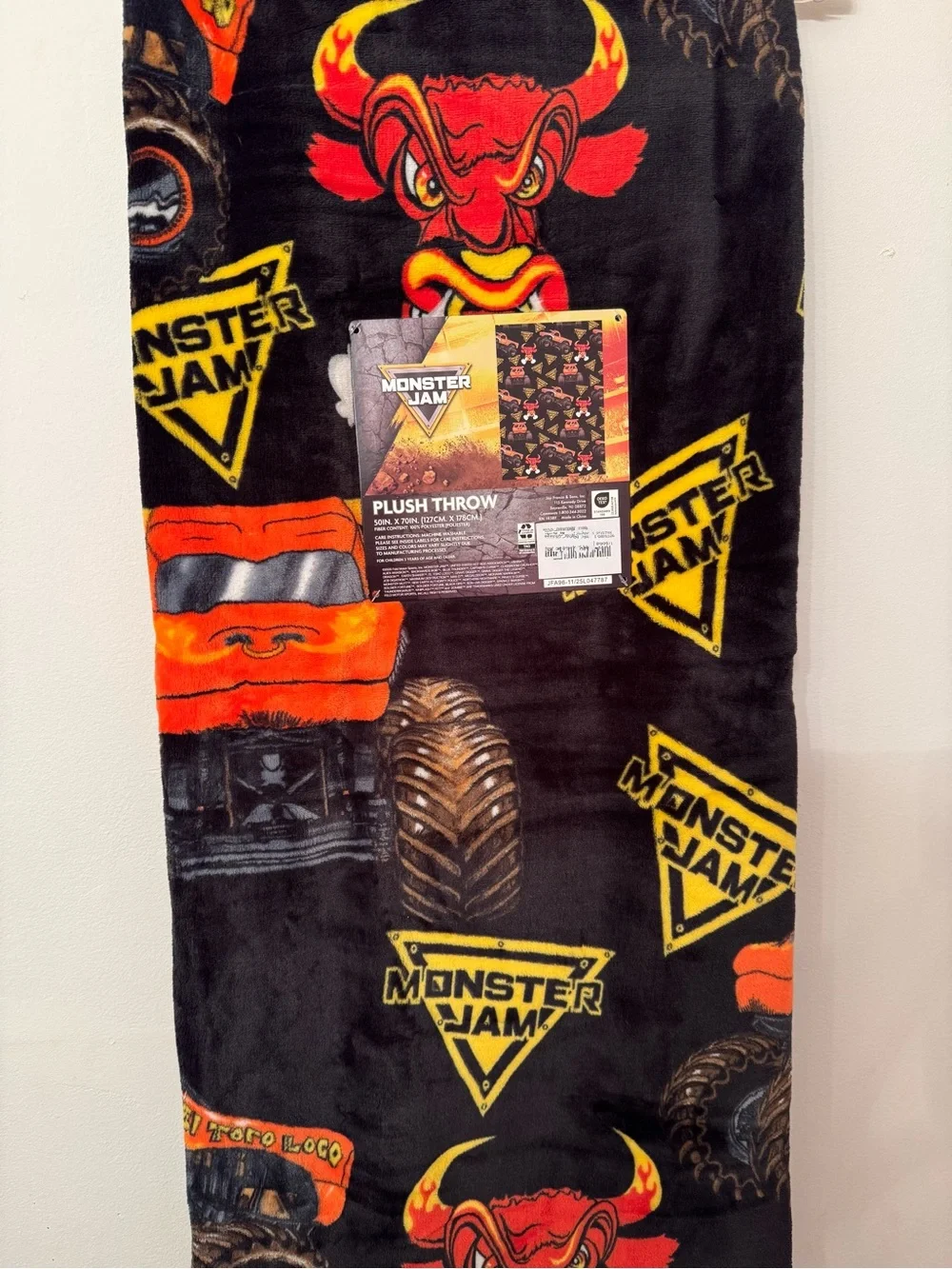 Monster Jam El Toro Loco Plush Throw Blanket 50